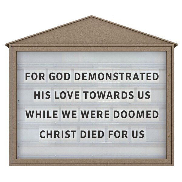 Indoor Enclosed Combo Board, 72"x36", Bronze Frame/Black Porc & Cobalt